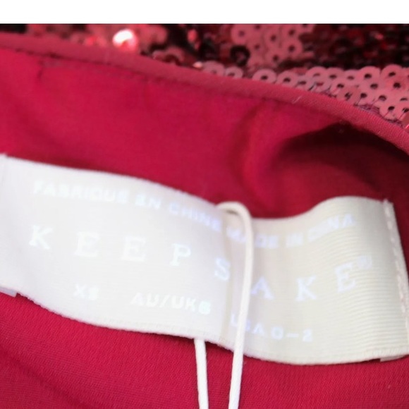 NWT Keepsake Farewell Ruby Sequin Midi Dress - Picture 9 of 11